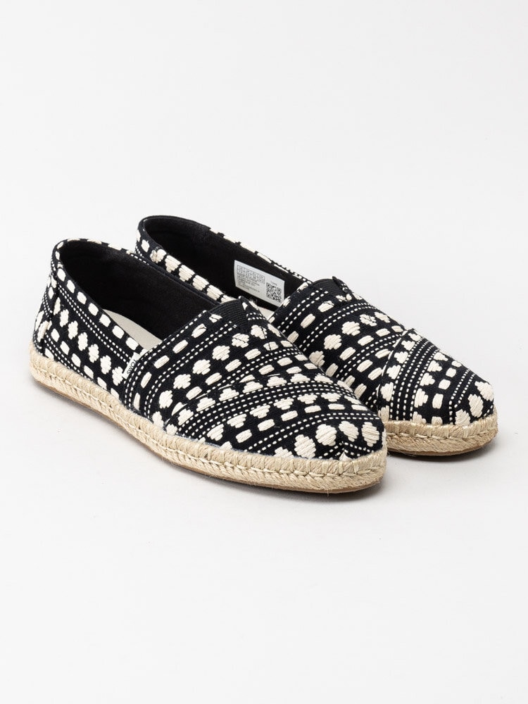 Toms - Alpargata Rope - Svartvita espadrillos i textil