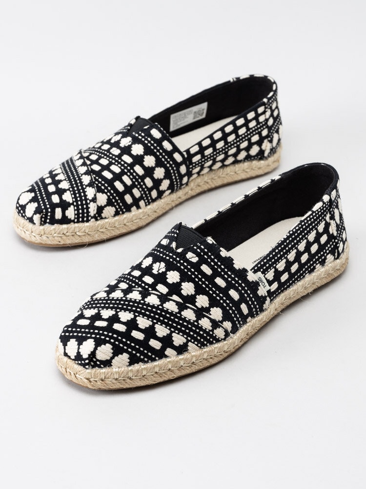 Toms - Alpargata Rope - Svartvita espadrillos i textil