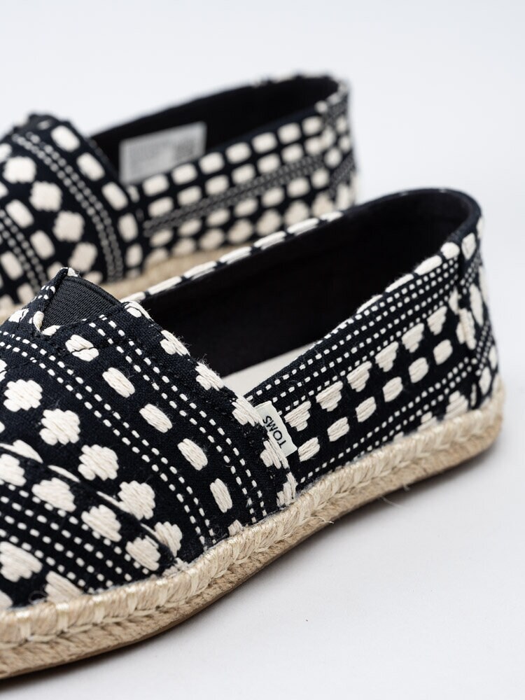 Toms - Alpargata Rope - Svartvita espadrillos i textil