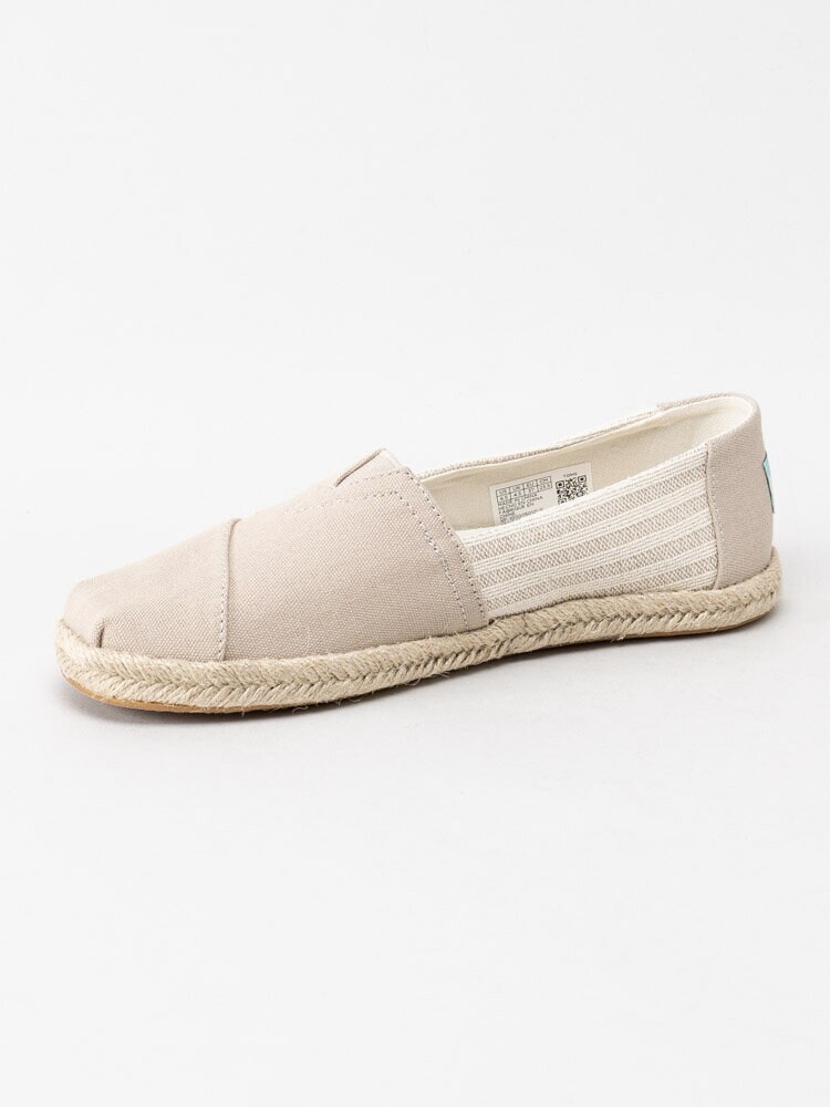 Toms - Alpargata Rope - Ljusbeige espadrillos i textil