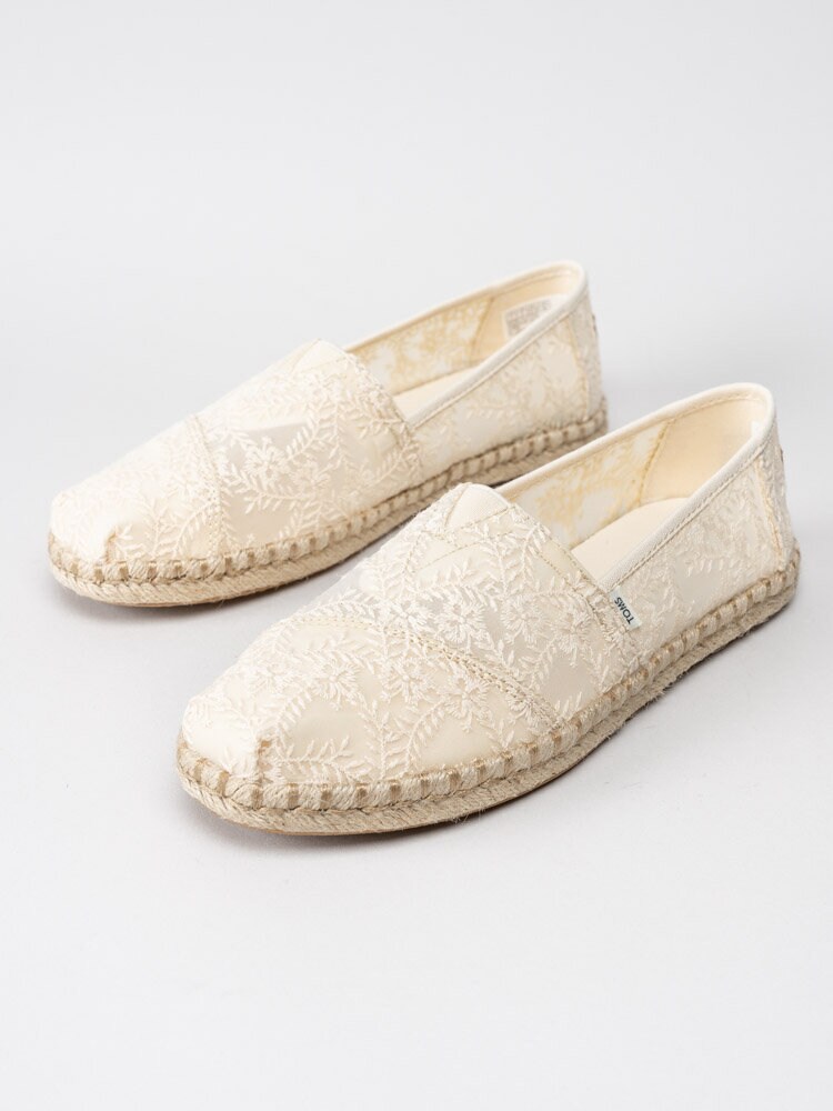 Toms - Alpargata Rope - Ljusbeige espadrillos i spets