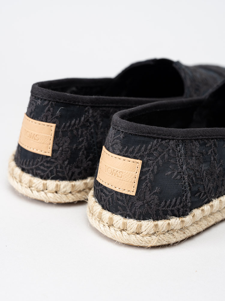 Toms - Alpargata Rope - Svarta espadrillos i spets