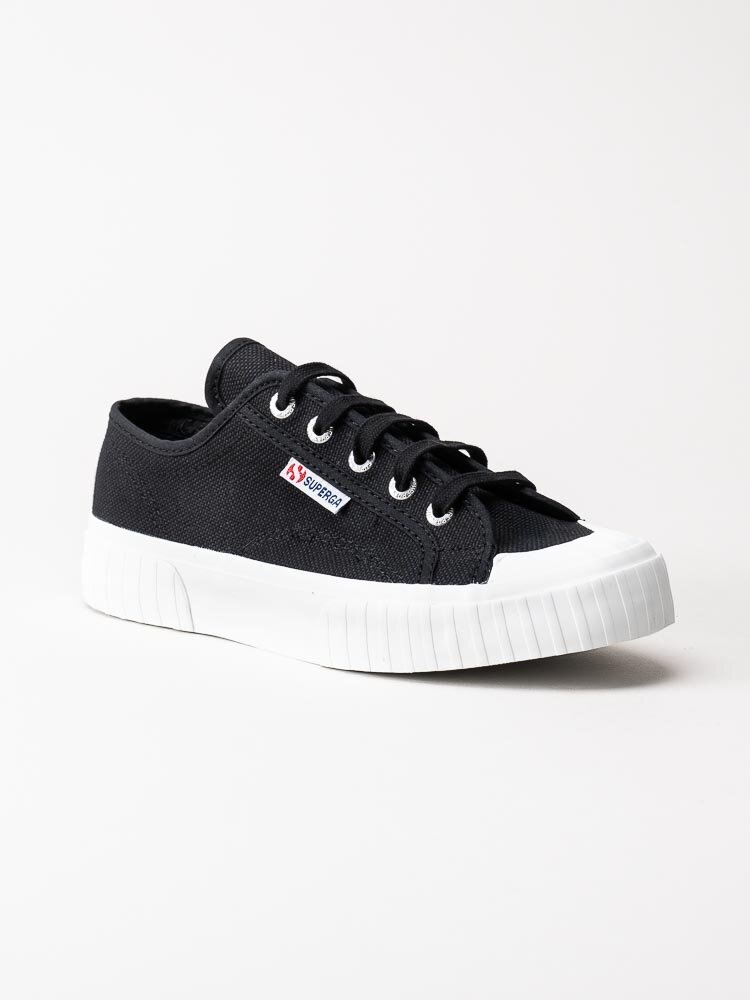 Superga - 2630 Stripe - Svarta sneakers i textil