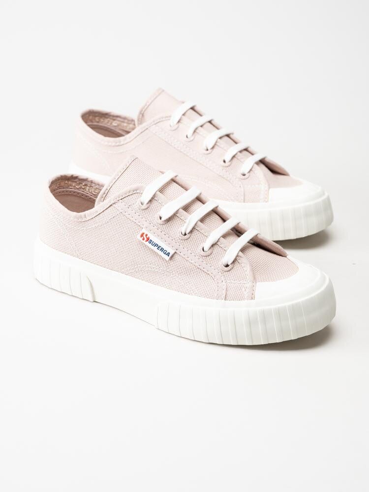 Superga - 2630 Stripe - Ljusrosa sneakers i textil