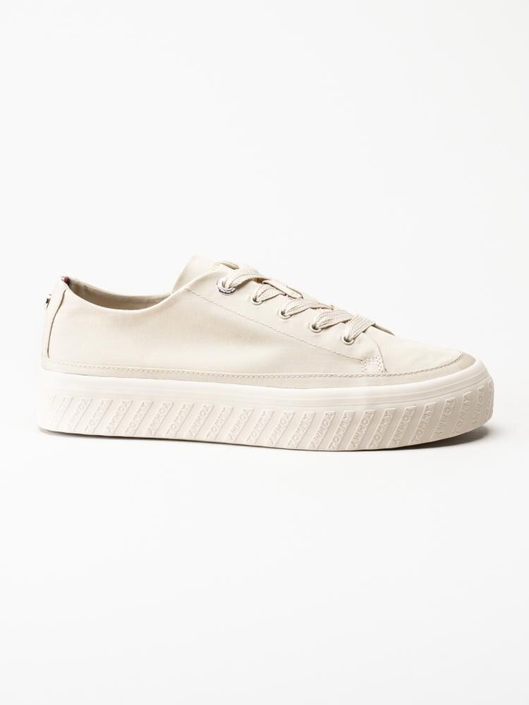 Tommy Hilfiger - Monochromatic Vulc Sneaker - Beige sneakers i textil