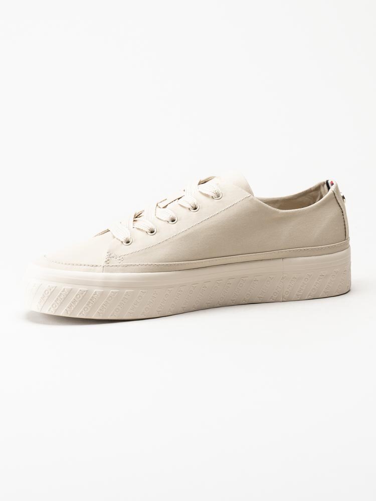 Tommy Hilfiger - Monochromatic Vulc Sneaker - Beige sneakers i textil