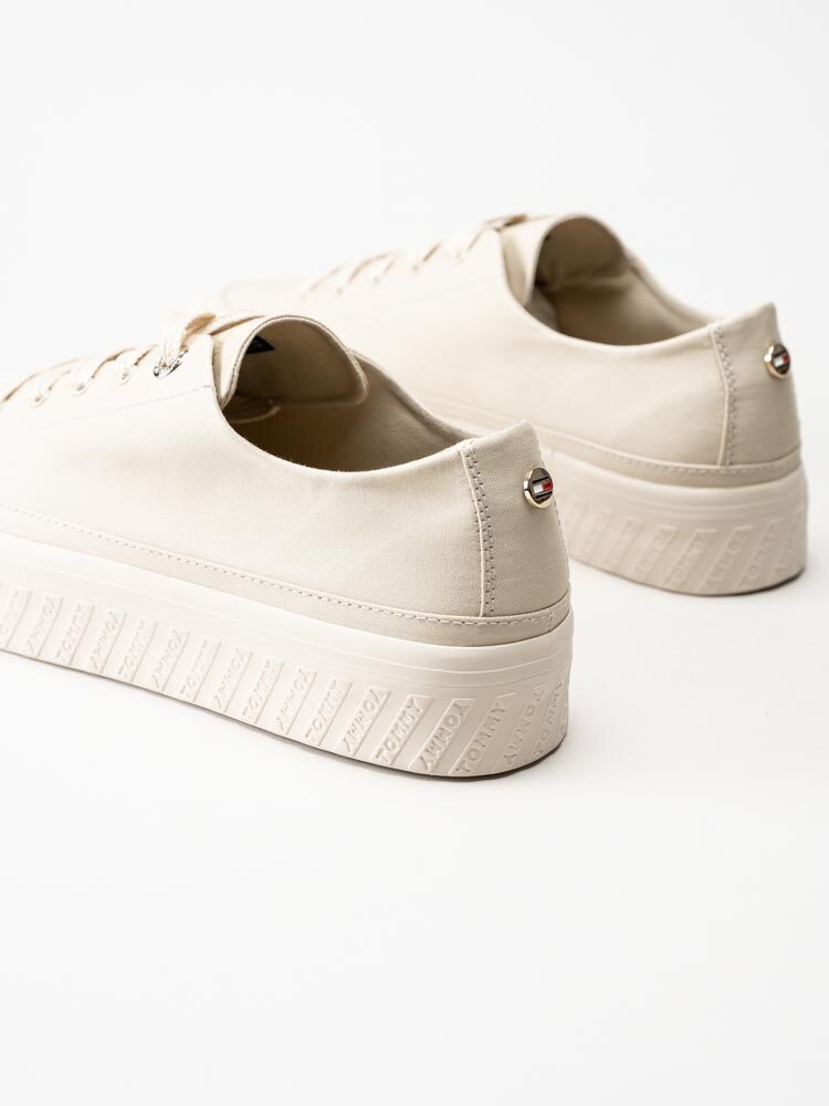 Tommy Hilfiger - Monochromatic Vulc Sneaker - Beige sneakers i textil
