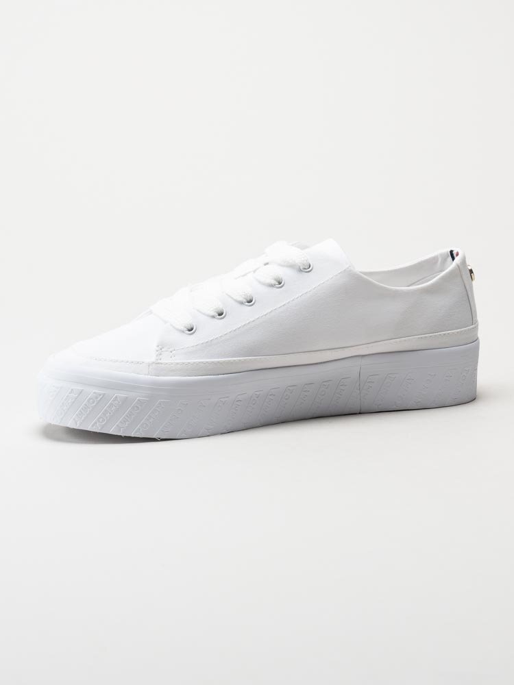 Tommy Hilfiger - Monochromatic Vulc Sneaker - Vita sneakers i textil