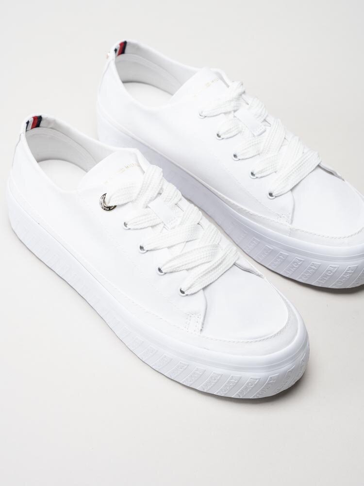 Tommy Hilfiger - Monochromatic Vulc Sneaker - Vita sneakers i textil