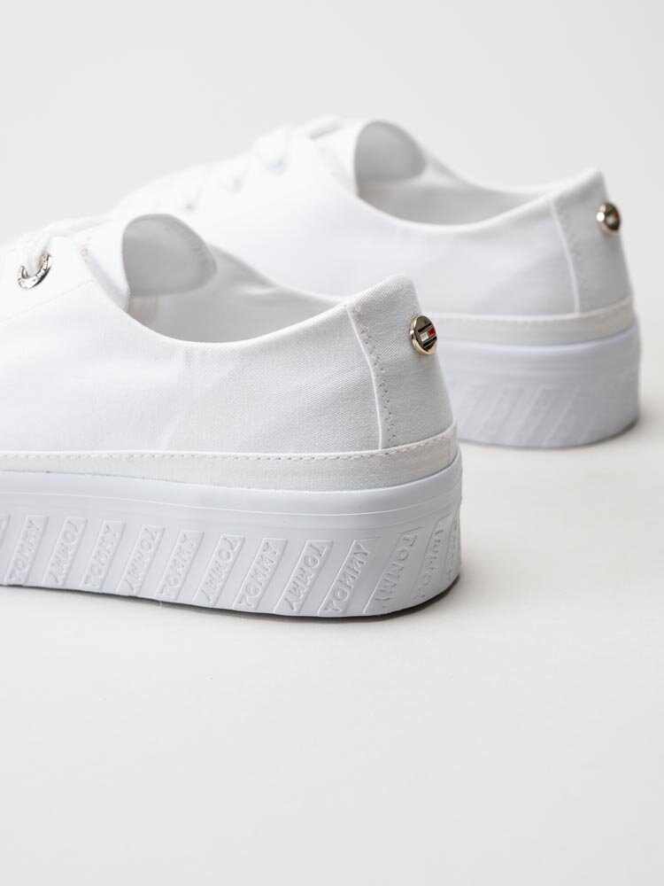 Tommy Hilfiger - Monochromatic Vulc Sneaker - Vita sneakers i textil