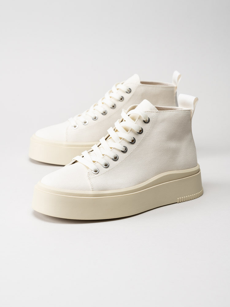 Vagabond - Stacy - Off white platåsneakers i canvas