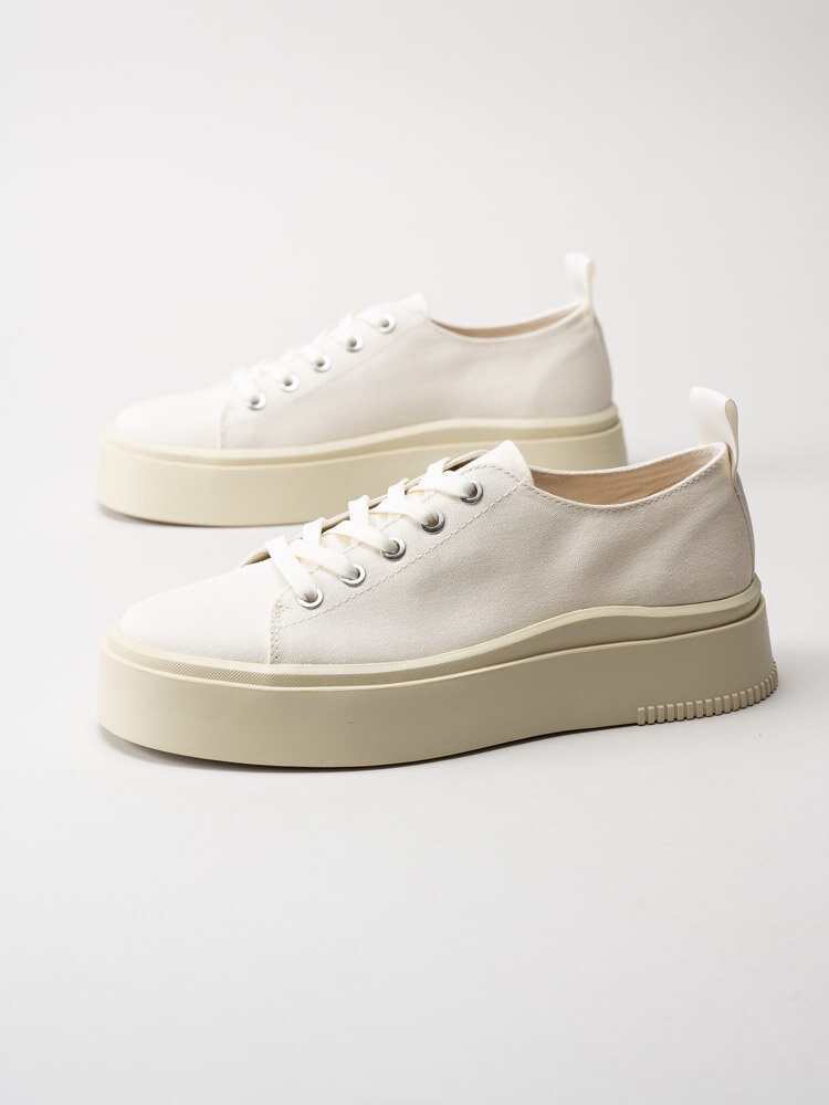 Vagabond - Stacy - Off white platåsneakers i canvas