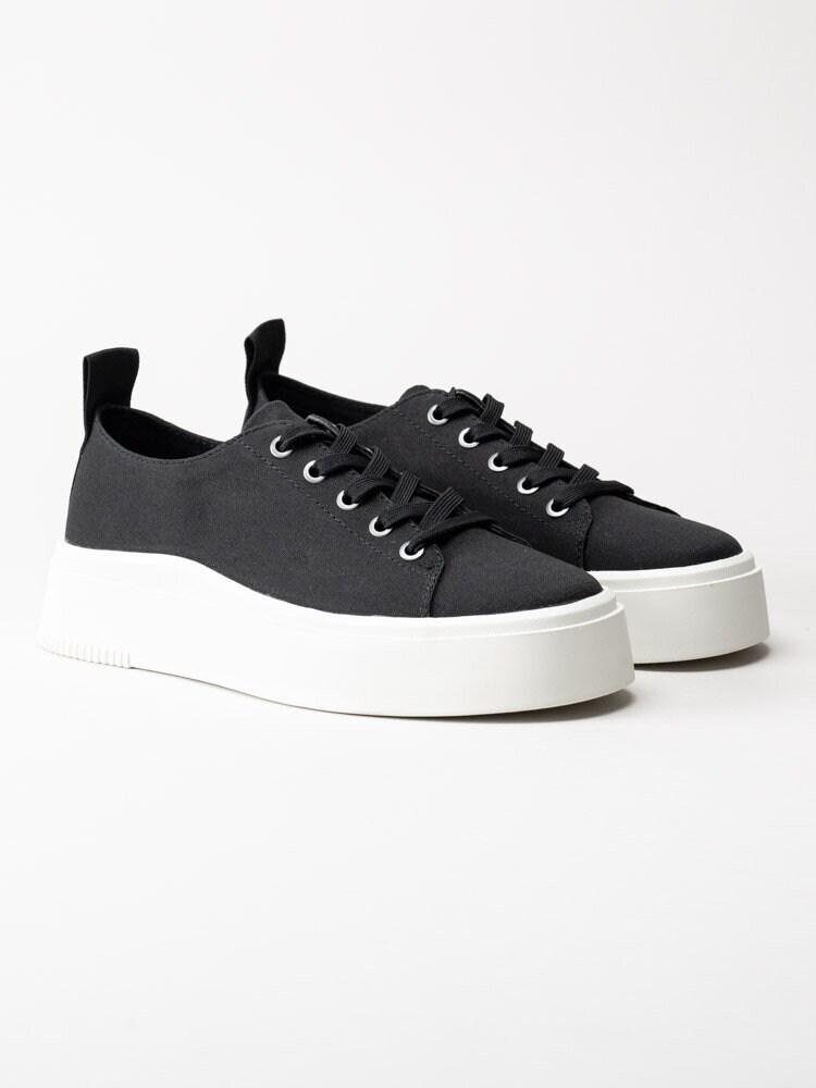 Vagabond - Stacy - Svarta platåsneakers i canvas