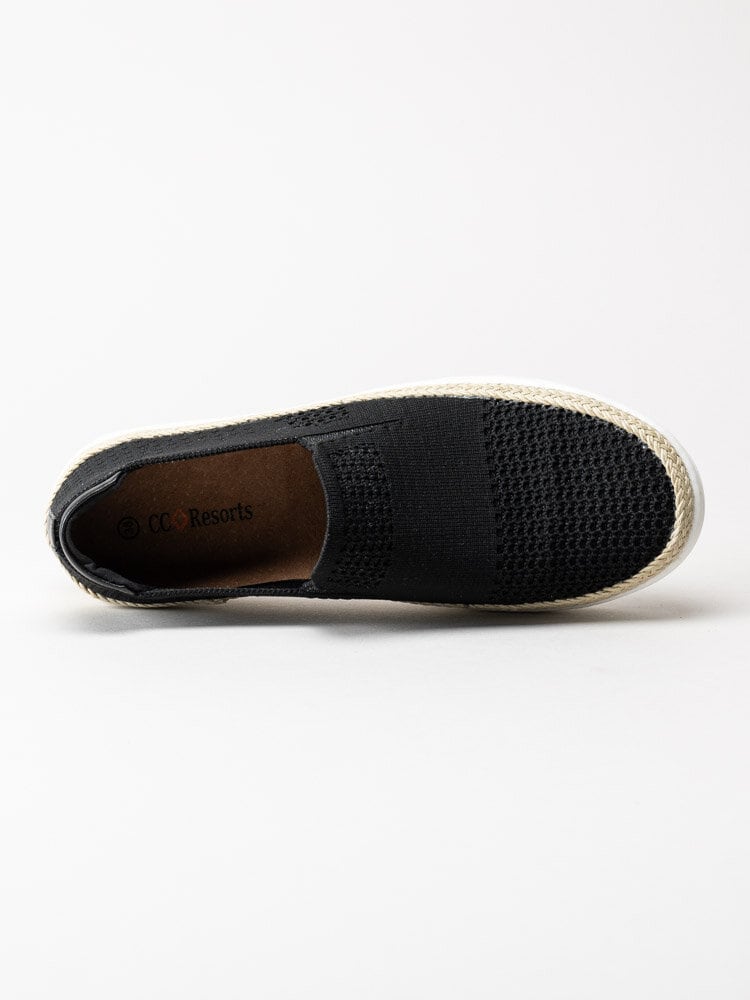 CC Resorts - Svarta slip on tygskor