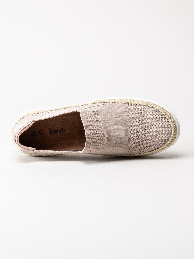 CC Resorts - Beige slip on tygskor