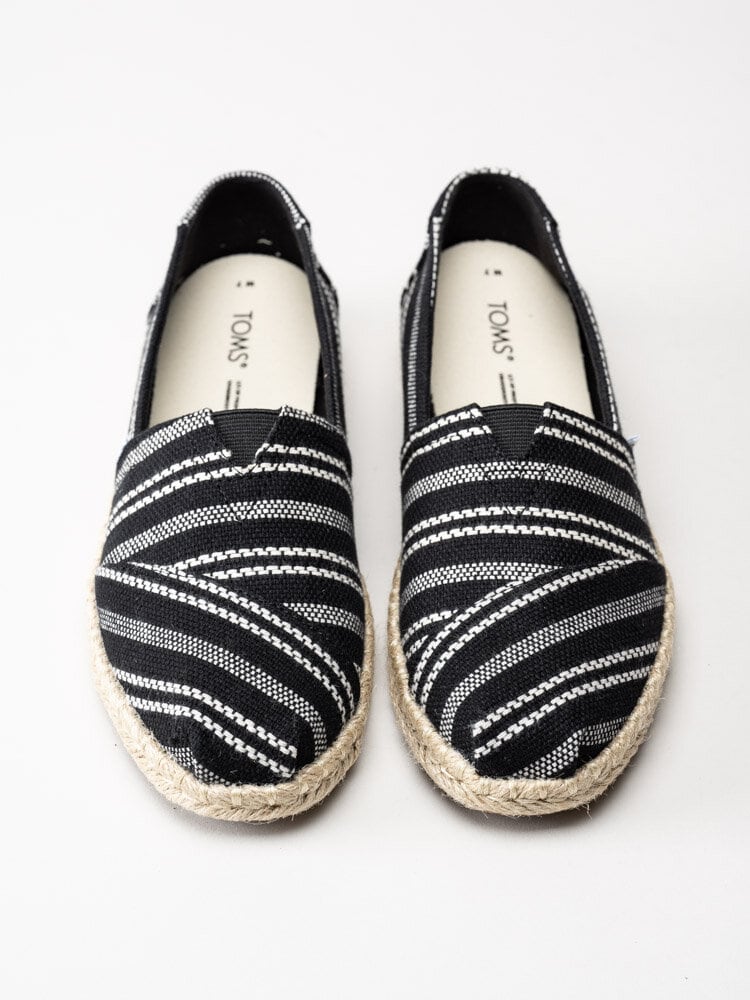 Toms - Alpargata Rope - Svarta mönstrade espadrillos i textil