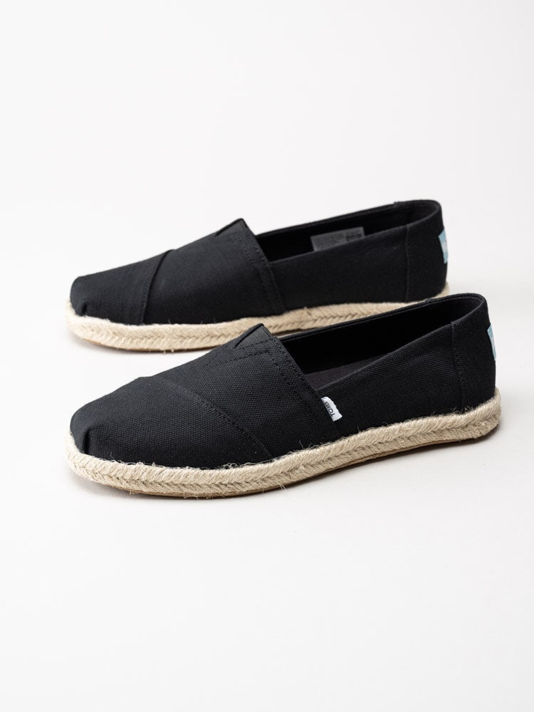 Toms - Alpargata Rope - Svarta espadrillos i textil