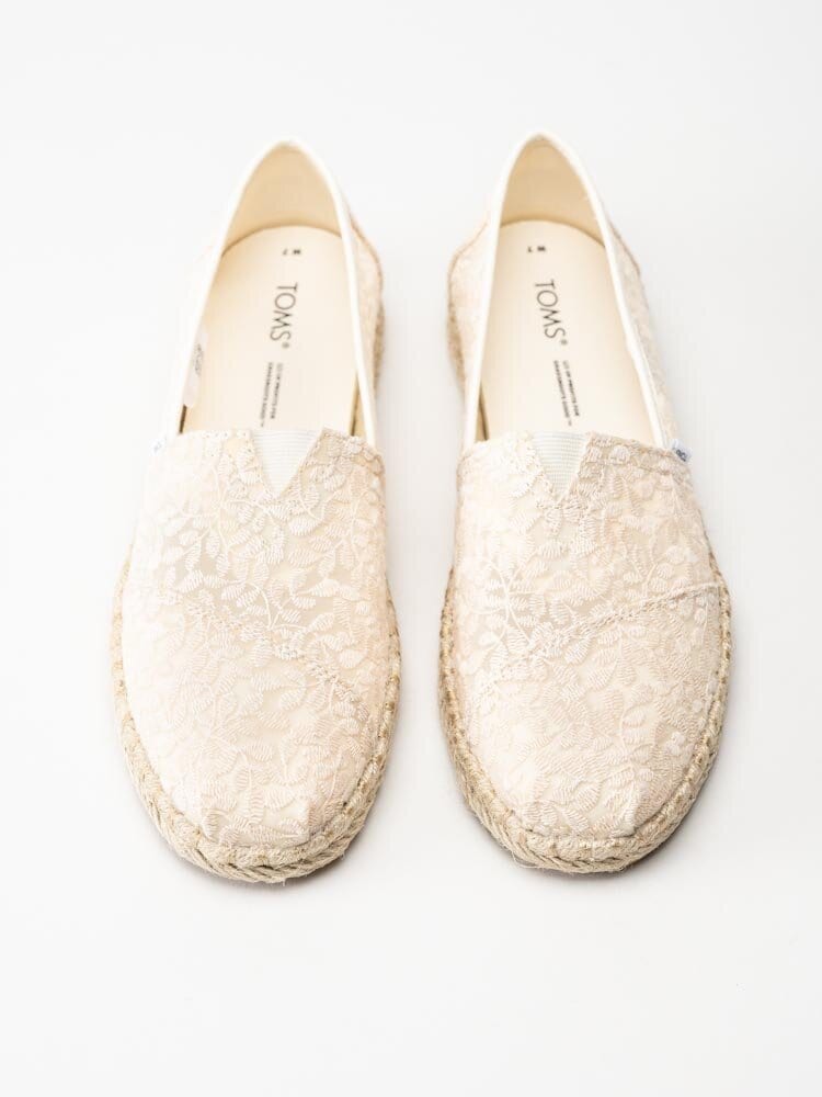 Toms - Alpargata Rope - Ljusbeige espadrillos i spets