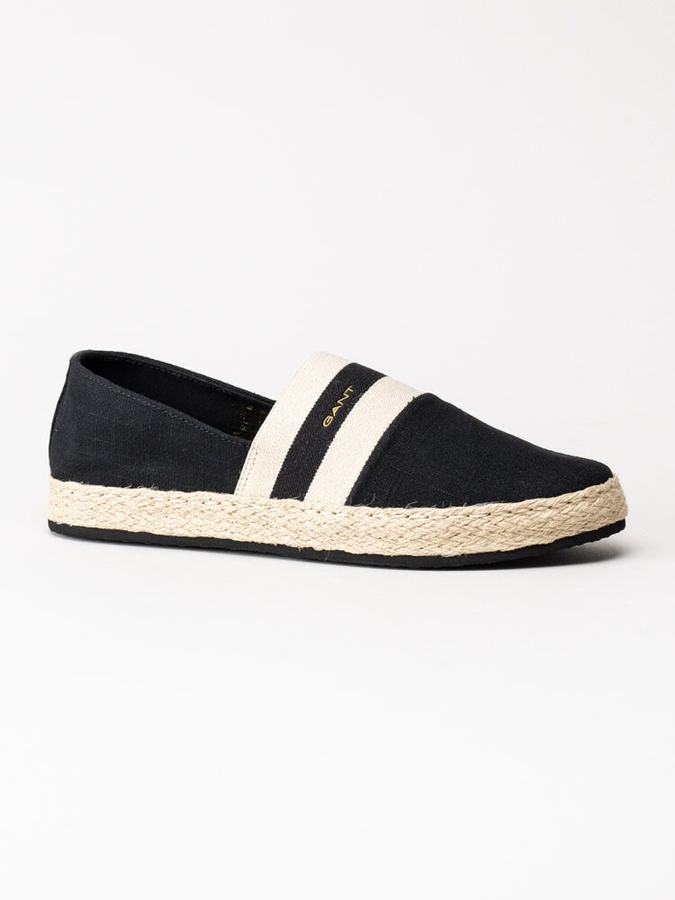 Gant Footwear - Raffiaville - Svarta espadrillos i textil