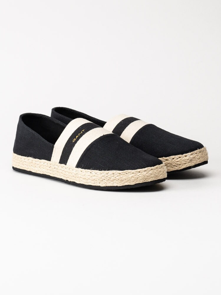 Gant Footwear - Raffiaville - Svarta espadrillos i textil