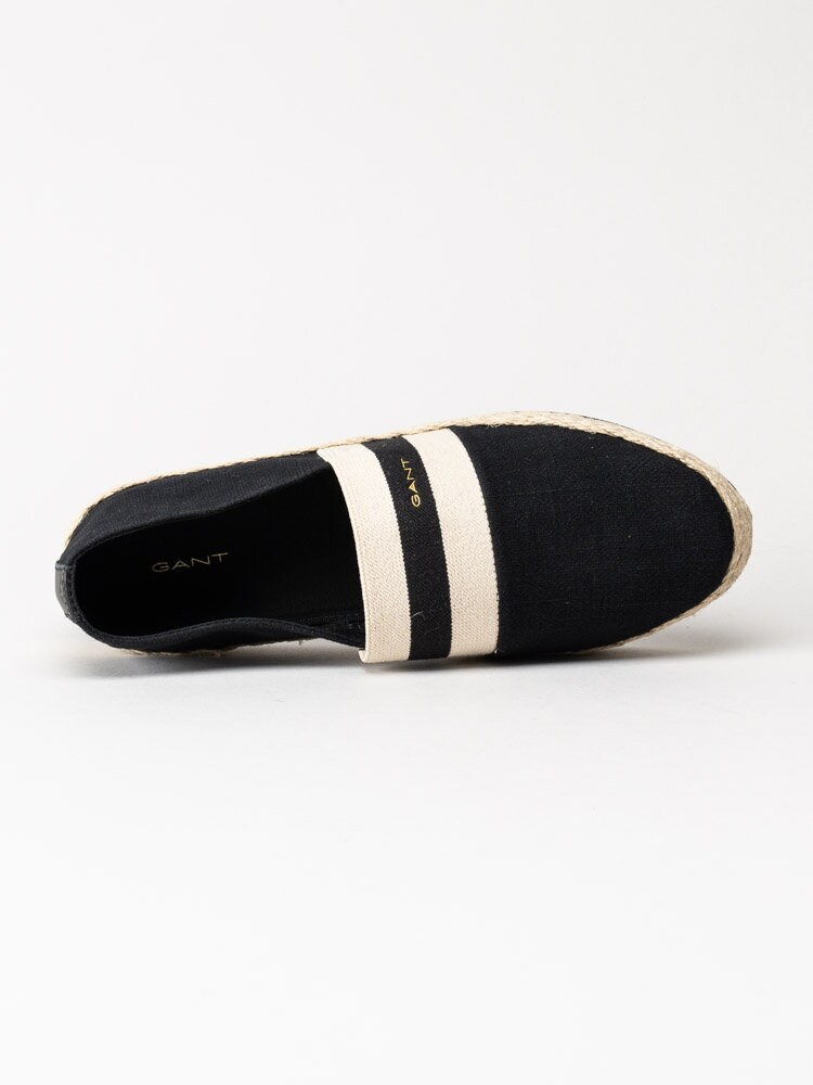 Gant Footwear - Raffiaville - Svarta espadrillos i textil