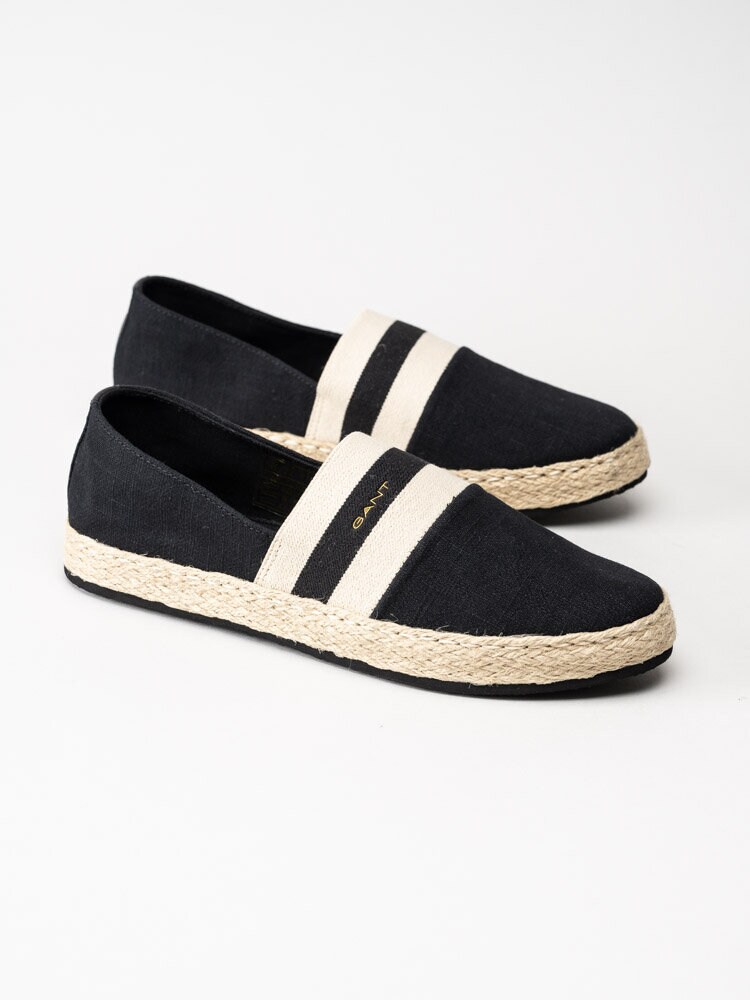 Gant Footwear - Raffiaville - Svarta espadrillos i textil