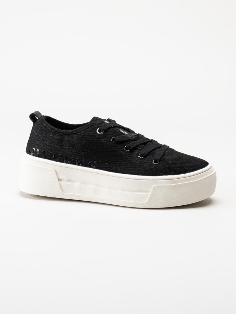 Sweeks - Lia - Svarta platåsneakers i textil