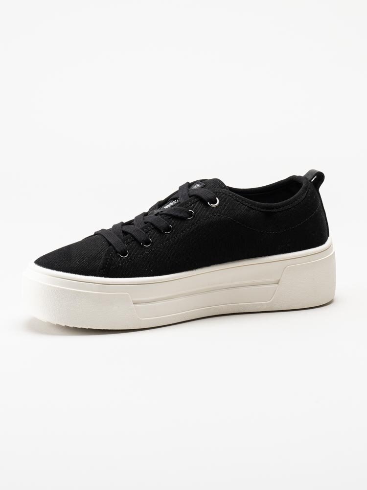 Sweeks - Lia - Svarta platåsneakers i textil