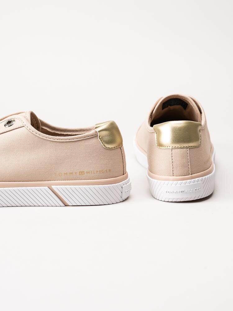 Tommy Hilfiger - Lace Up Vulc Sneaker - Beige sneakers i textil