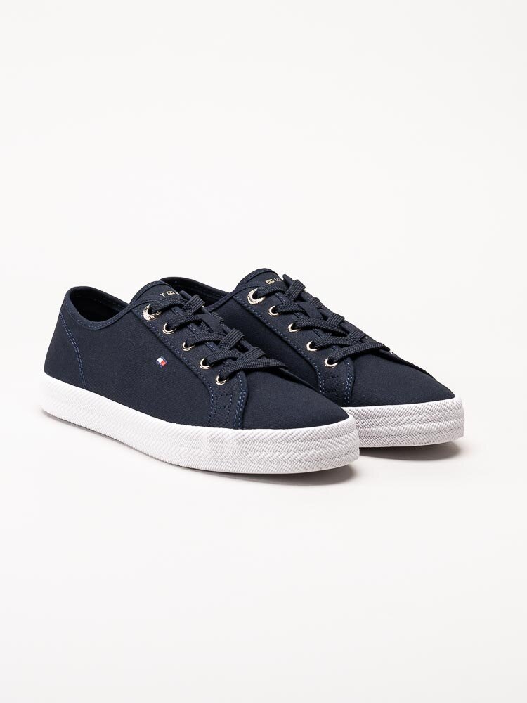 Tommy Hilfiger - Essential Vulcanized Sneaker - Mörkblå sneakers i textil