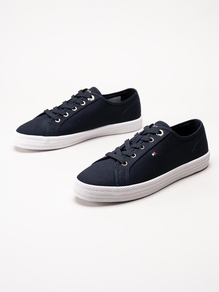 Tommy Hilfiger - Essential Vulcanized Sneaker - Mörkblå sneakers i textil