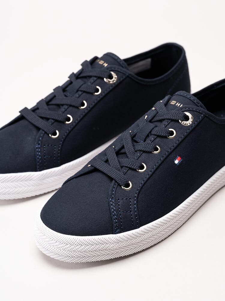 Tommy Hilfiger - Essential Vulcanized Sneaker - Mörkblå sneakers i textil