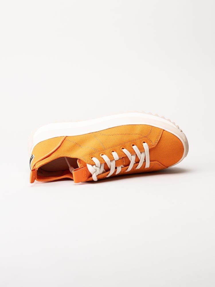 Tamaris - Orange platåsneakers i canvas