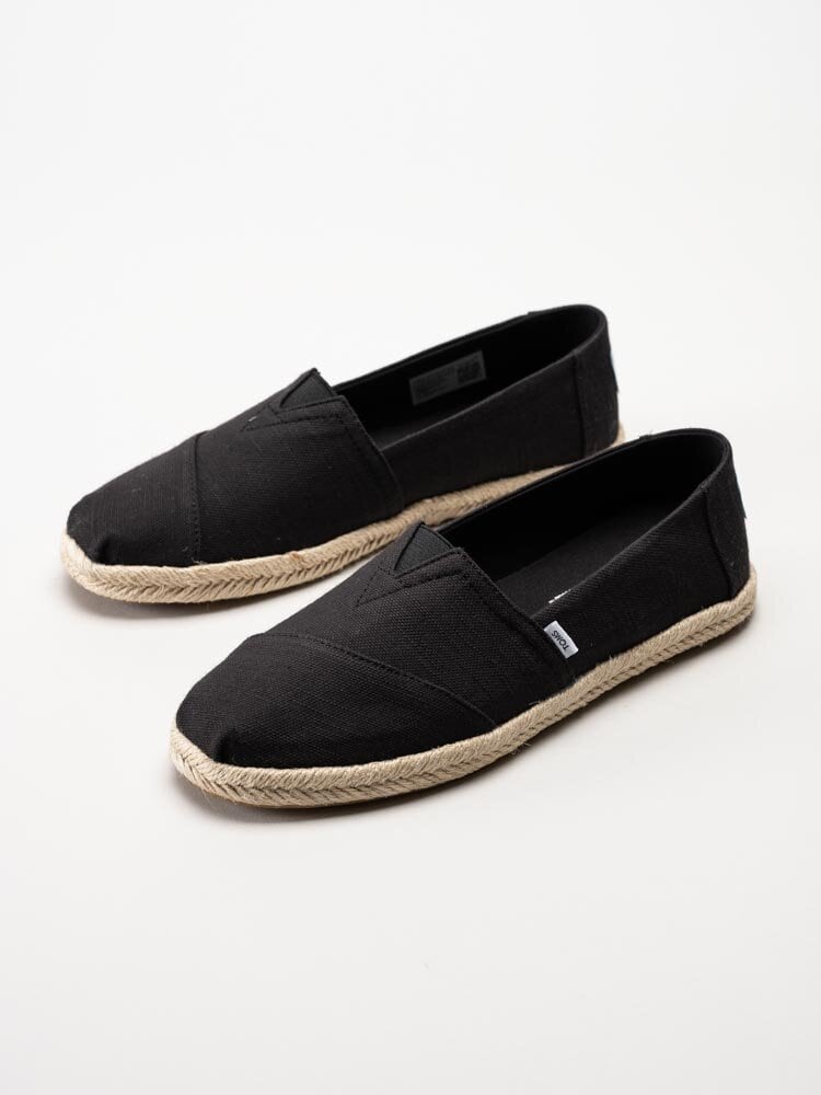 Toms - Alpargata Rope - Svarta espadrillos i textil