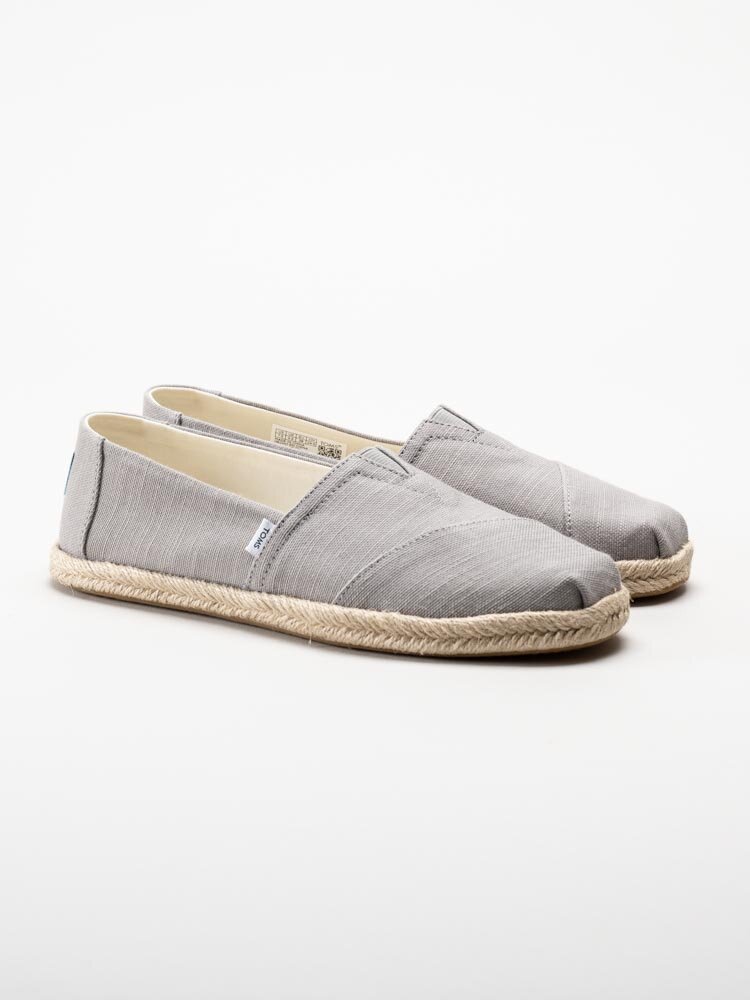 Toms - Alpargata Rope - Ljusgrå espadrillos i textil