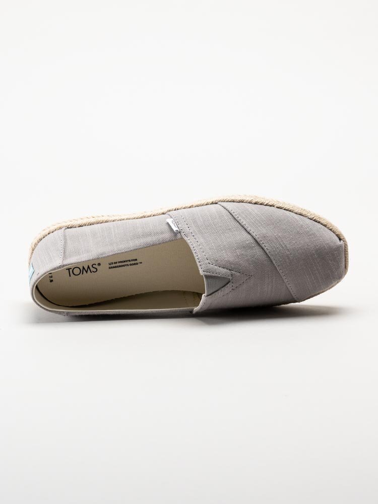 Toms - Alpargata Rope - Ljusgrå espadrillos i textil