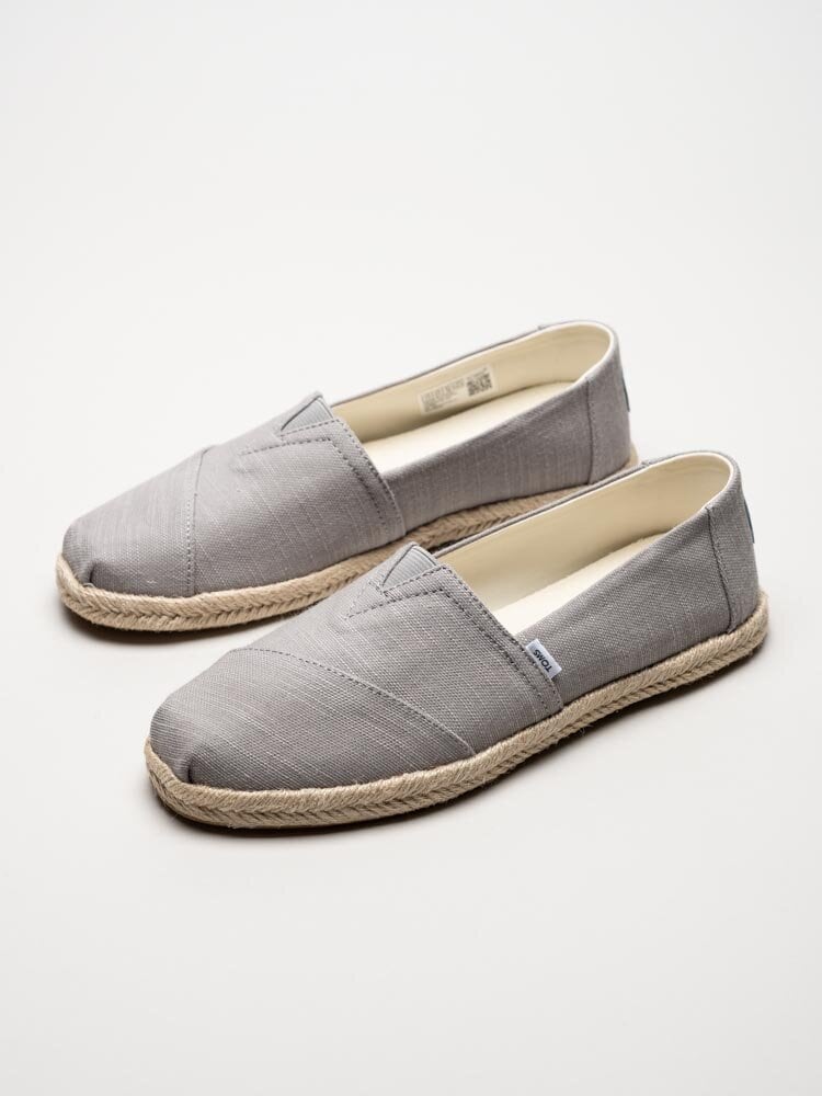 Toms - Alpargata Rope - Ljusgrå espadrillos i textil