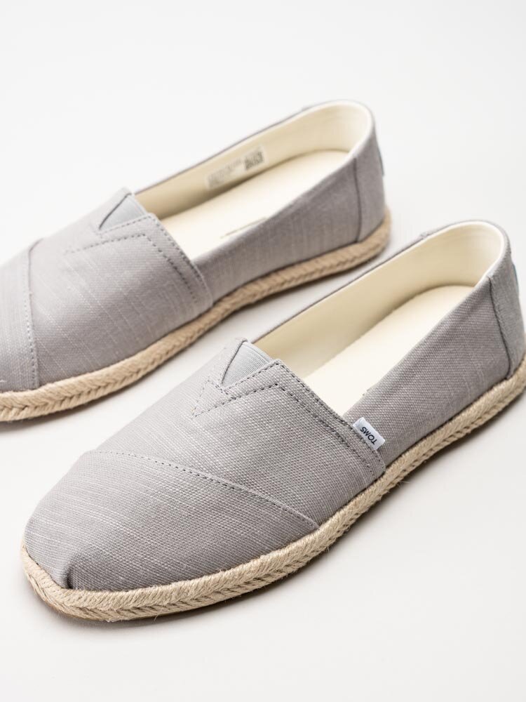 Toms - Alpargata Rope - Ljusgrå espadrillos i textil