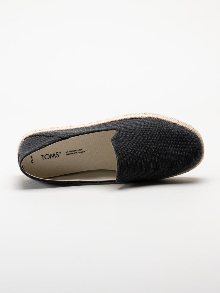 Toms - Santiago - Mörkgrå espadrillos i textil