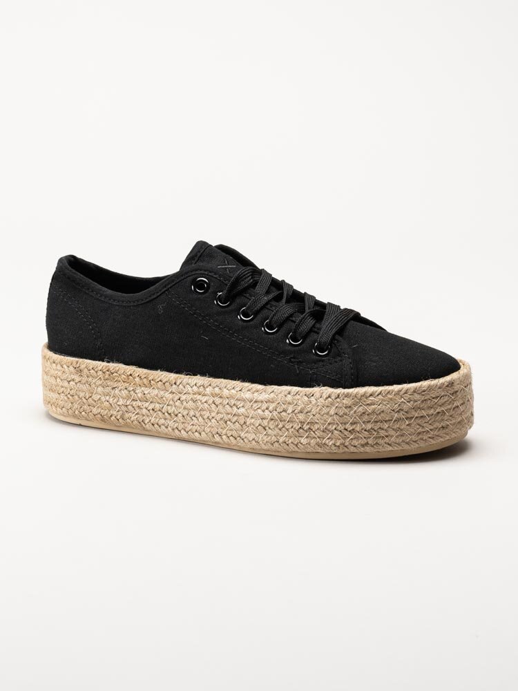 Exani - Palma W - Svarta platåsneakers