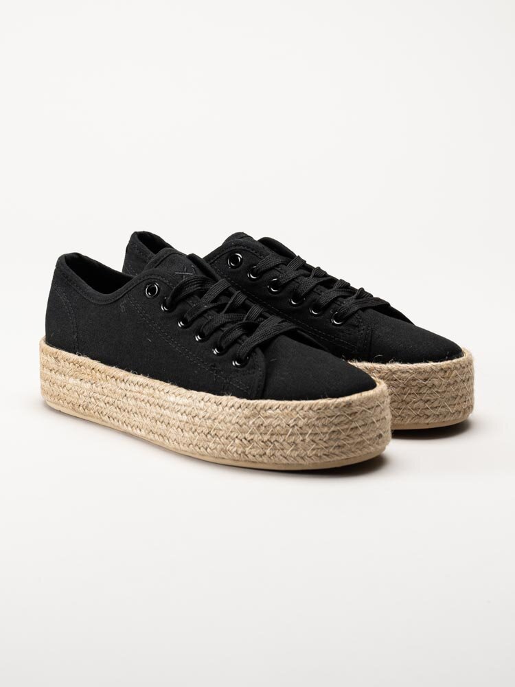 Exani - Palma W - Svarta platåsneakers