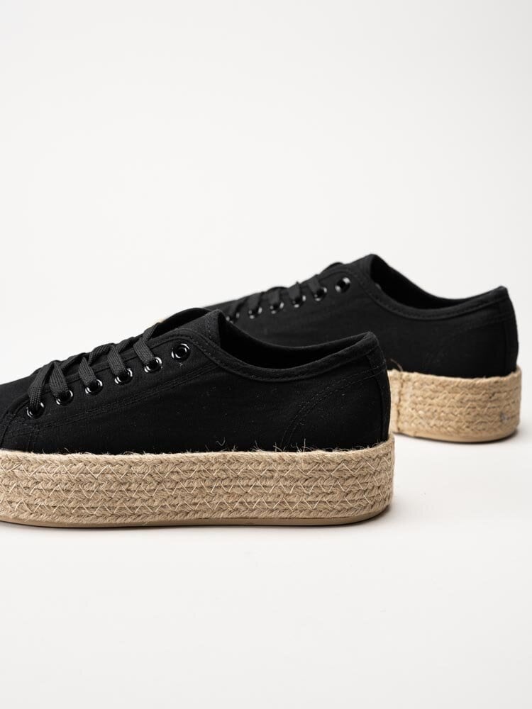 Exani - Palma W - Svarta platåsneakers