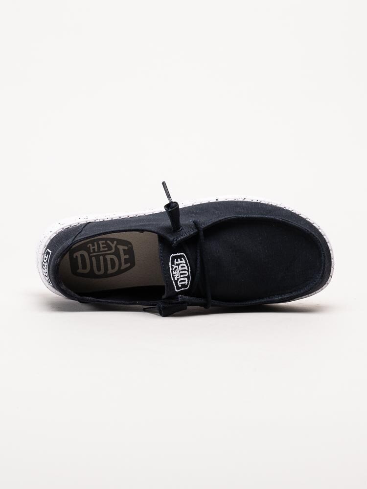 Hey Dude - Wendy Slub Canvas - Mörkblå slip on skor i textil