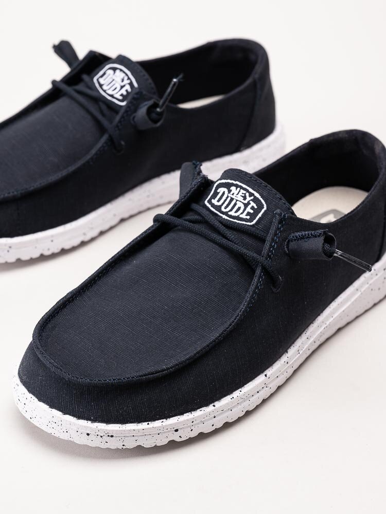 Hey Dude - Wendy Slub Canvas - Mörkblå slip on skor i textil