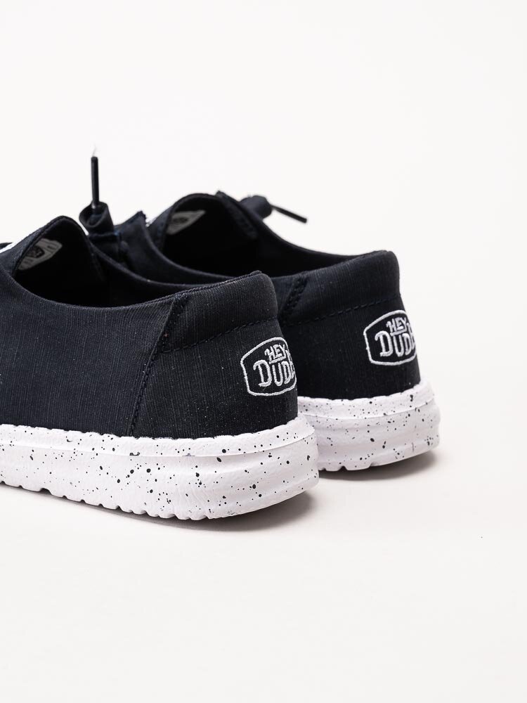 Hey Dude - Wendy Slub Canvas - Mörkblå slip on skor i textil