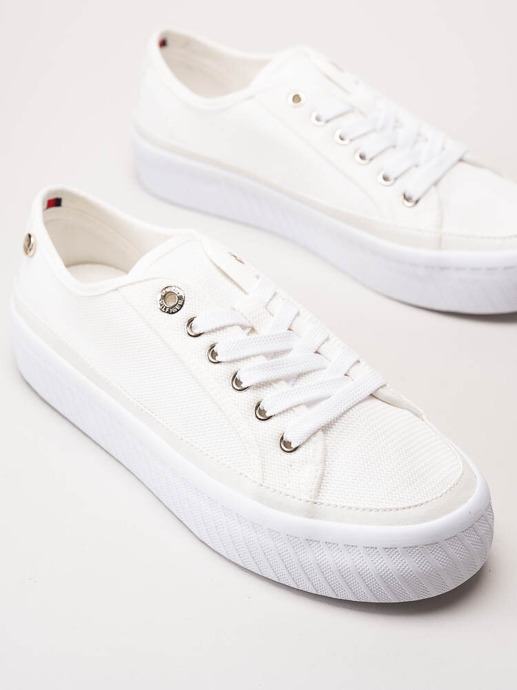 Tommy Hilfiger - Platform Vulcanized Platform - Off white sneakers i textil