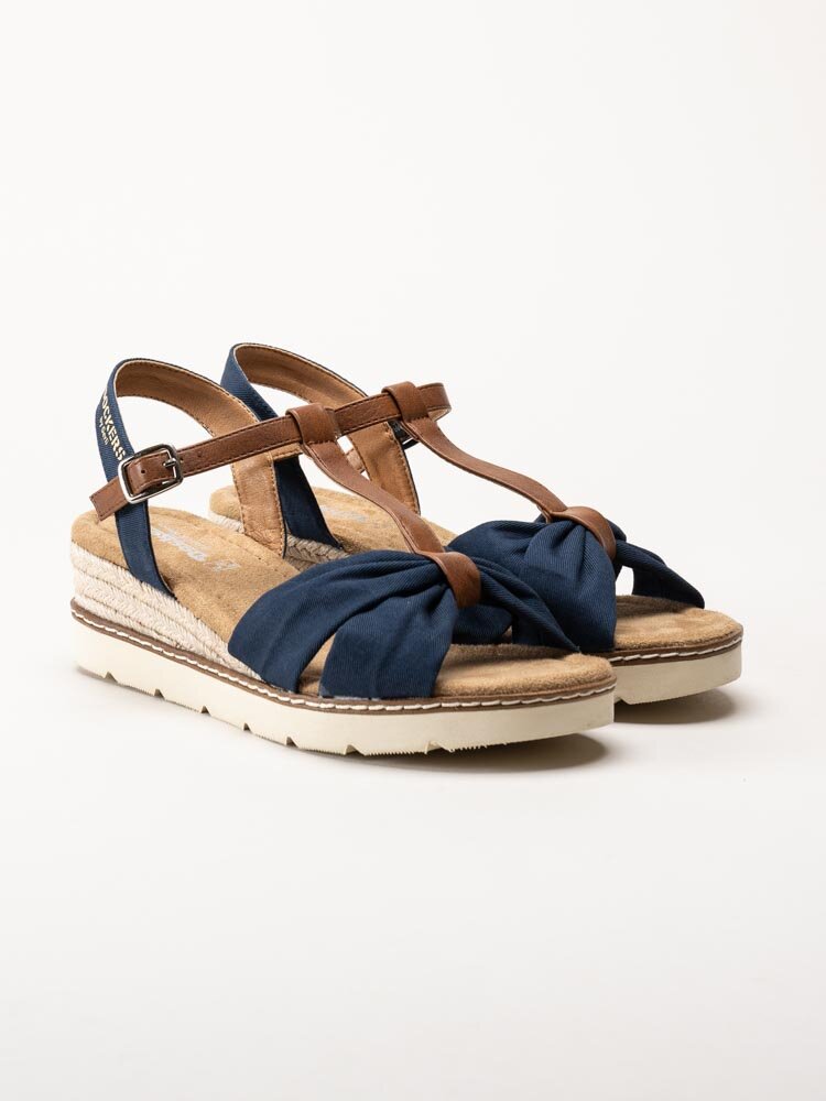 Dockers - Mörkblå kilklackade sandaletter