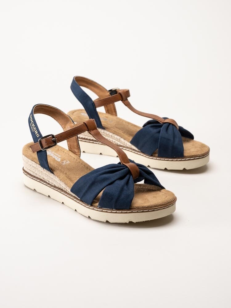 Dockers - Mörkblå kilklackade sandaletter