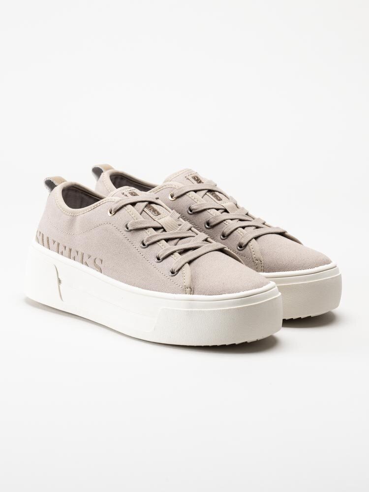 Sweeks - Lia - Beige platåsneakers i textil