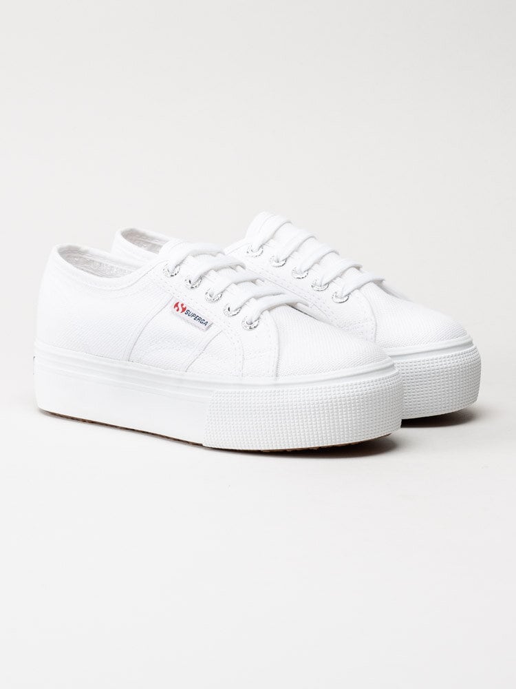 Superga - 2790 Platform - Vita platåsneakers i textil